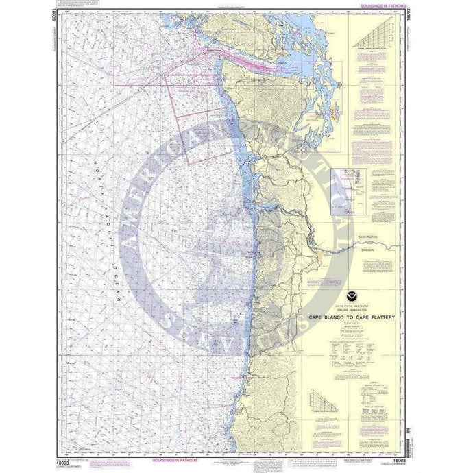 NOAA Nautical Chart 18003: Cape Blanco to Cape Flattery