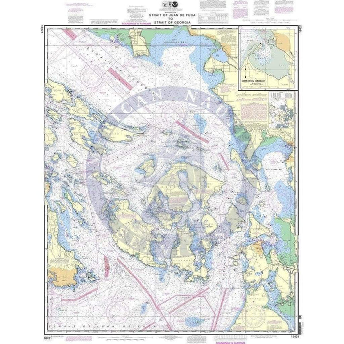 NOAA Nautical Chart 18421: Strait of Juan de Fuca to Strait of Georgia;Drayton Harbor