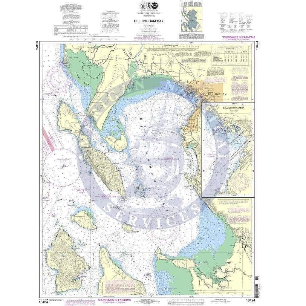 NOAA Nautical Chart 18424: Bellingham Bay;Bellingham Harbor