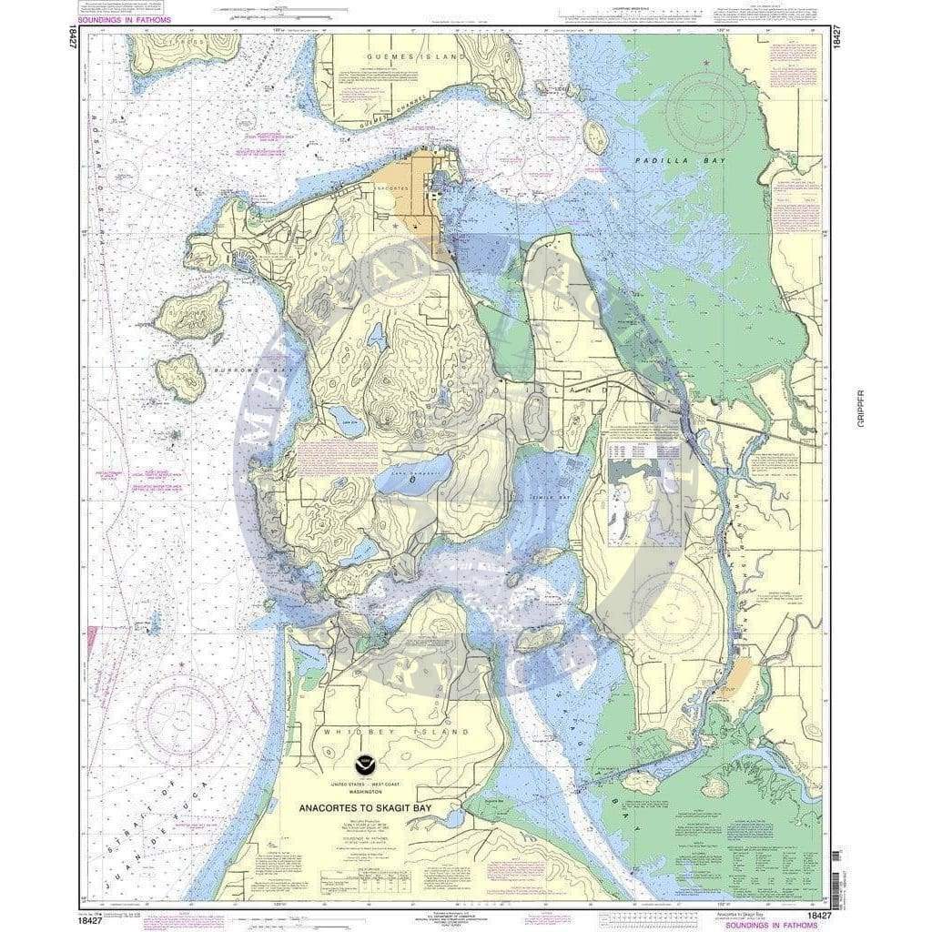 NOAA Nautical Chart 18427: Anacortes to Skagit Bay