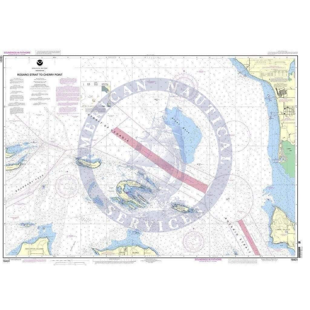 NOAA Nautical Chart 18431: Rosario Stait to Cherry Point