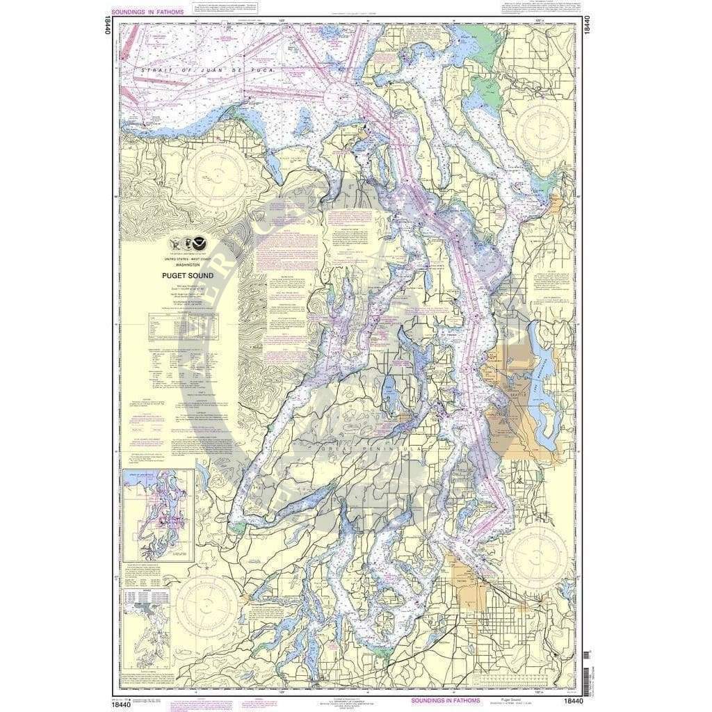 NOAA Nautical Chart 18440: Puget Sound