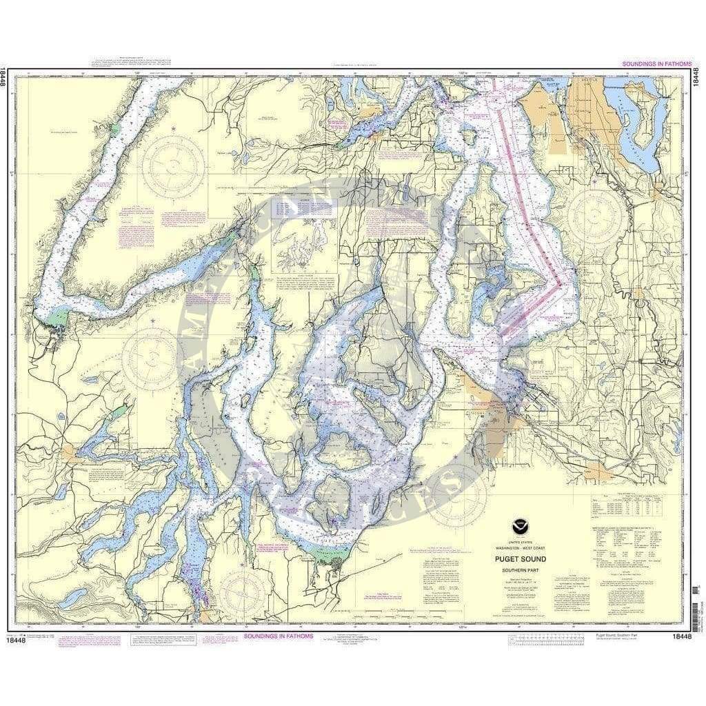 NOAA Nautical Chart 18448: Puget Sound-southern part