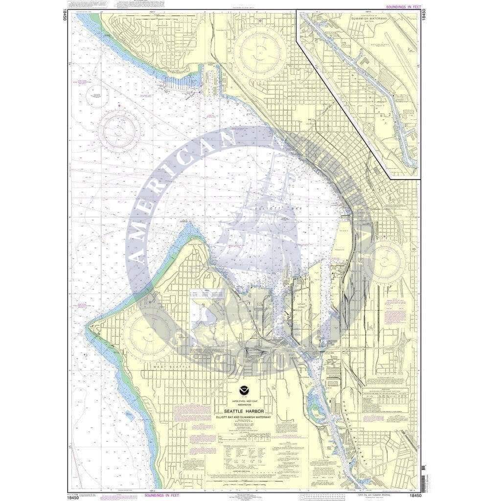 NOAA Nautical Chart 18450: Seattle Harbor, Elliot Bay and Duwamish Waterway