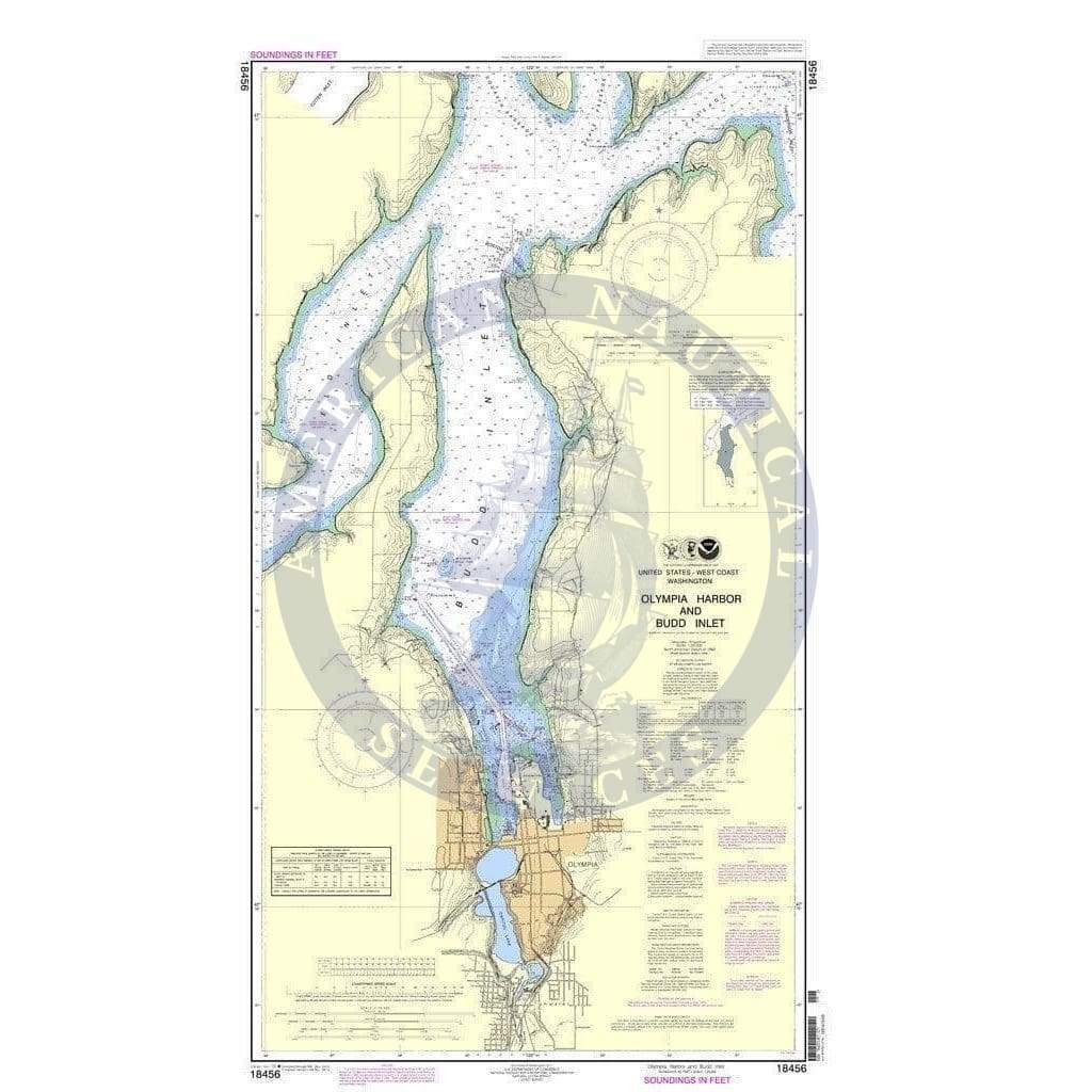 NOAA Nautical Chart 18456: Olympia Harobr and Budd Inlet