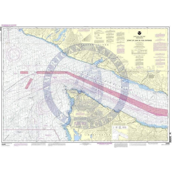 NOAA Nautical Chart 18460: Stait of Juan de Fuca Entrance