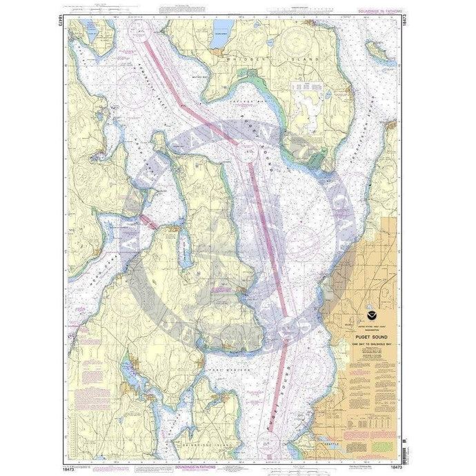 NOAA Nautical Chart 18473: Puget Sound-Oak Bay to Shilshole Bay