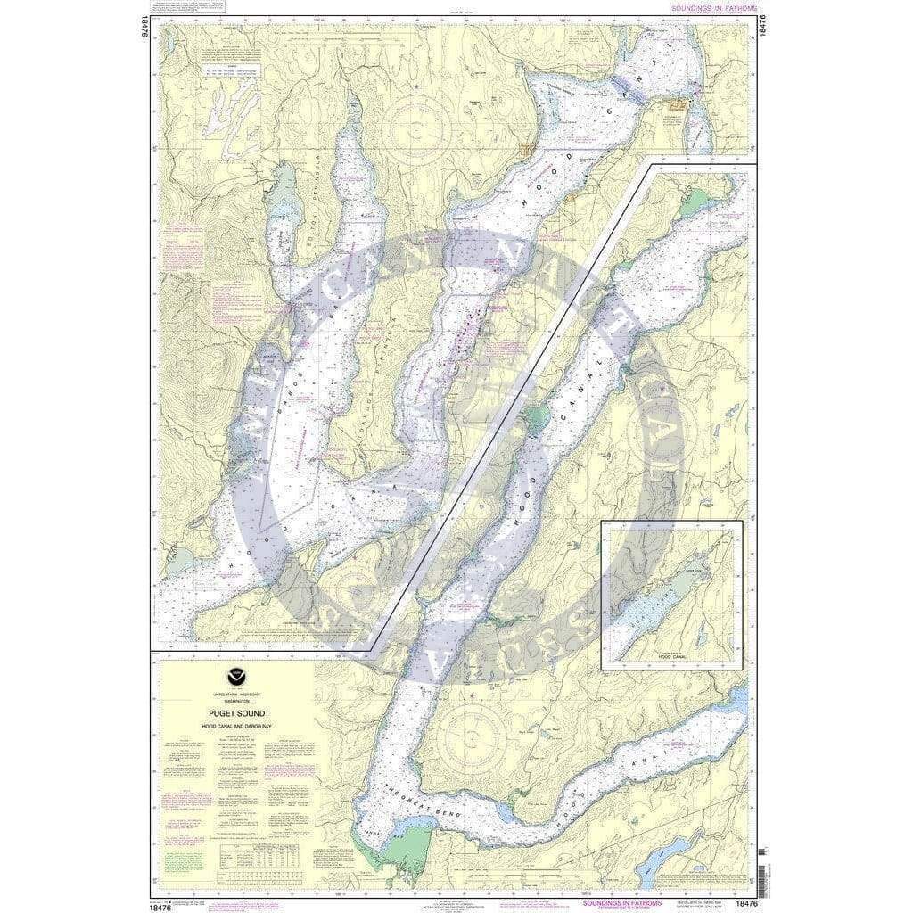 NOAA Nautical Chart 18476: Puget Sound-Hood Canal and Dabob Bay