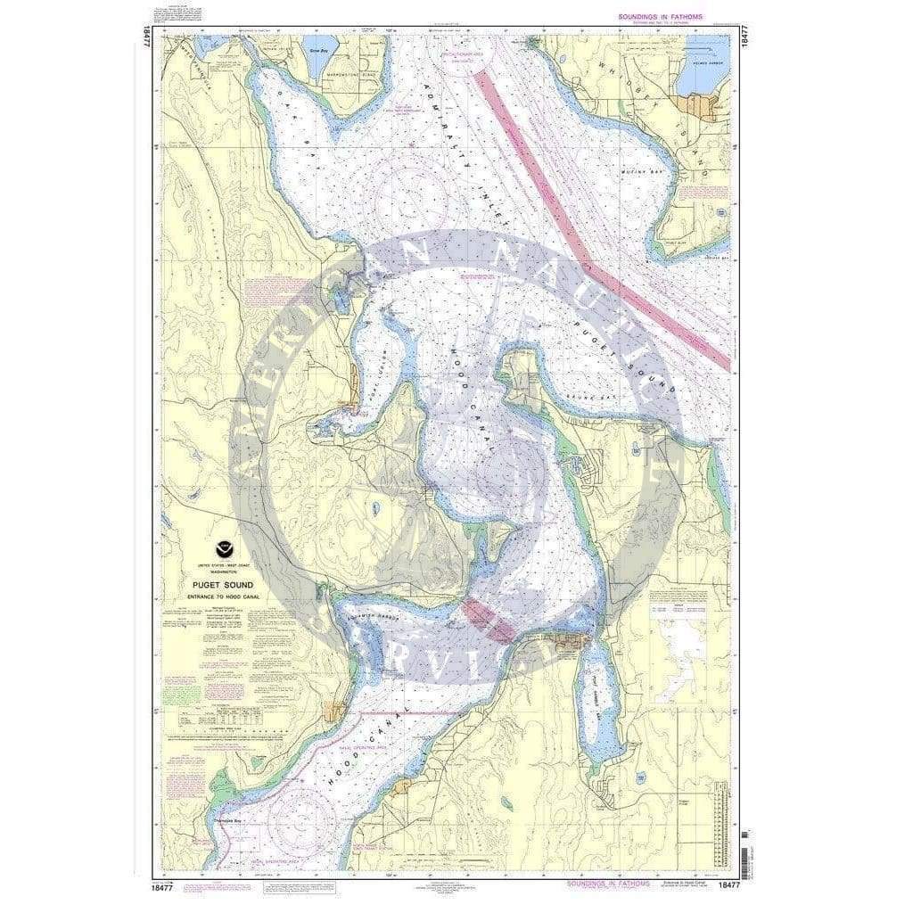 NOAA Nautical Chart 18477: Puget Sound-Entrance to Hood Canal