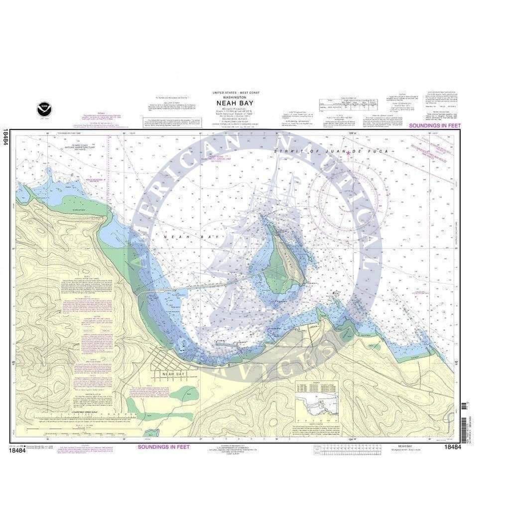 NOAA Nautical Chart 18484 Neah Bay Amnautical