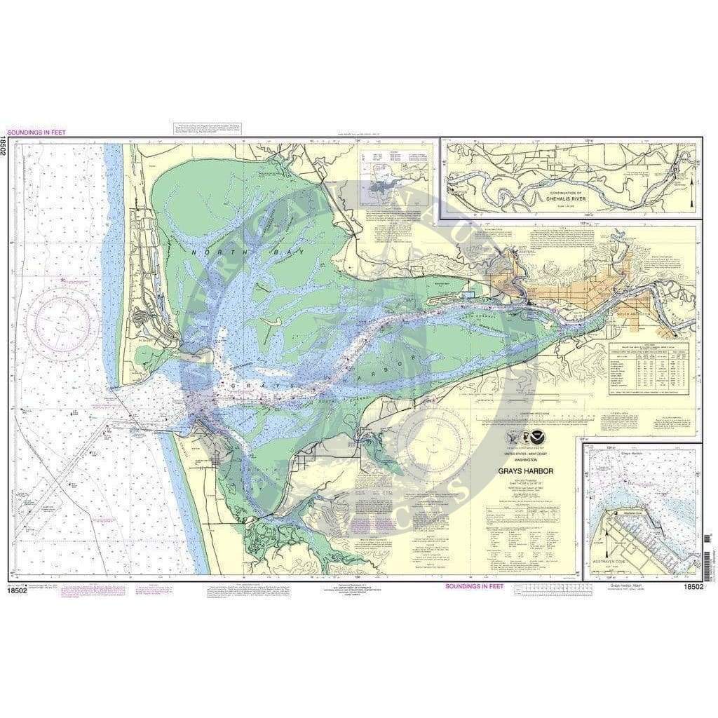 NOAA Nautical Chart 18502: Grays Harbor;Westhaven Cove