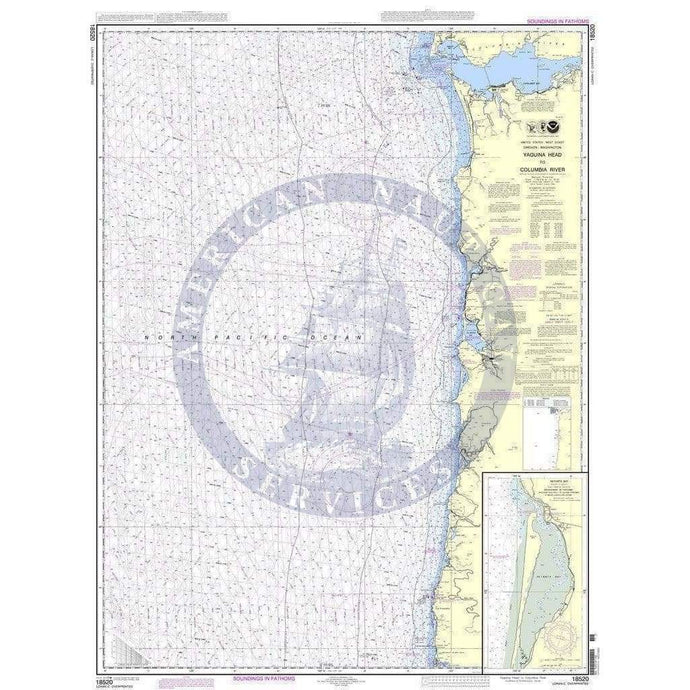NOAA Nautical Chart 18520: Yaquina Head to Columbia River;Netarts Bay