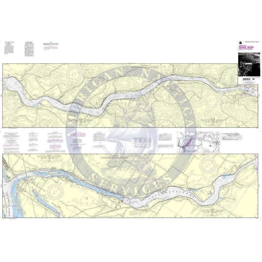 NOAA Nautical Chart 18545: Lake Sacajawea