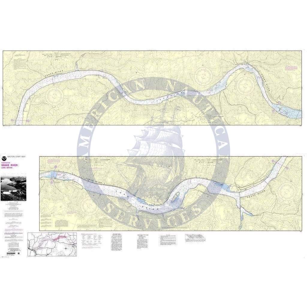 NOAA Nautical Chart 18547: Snake River-Lake Bryon