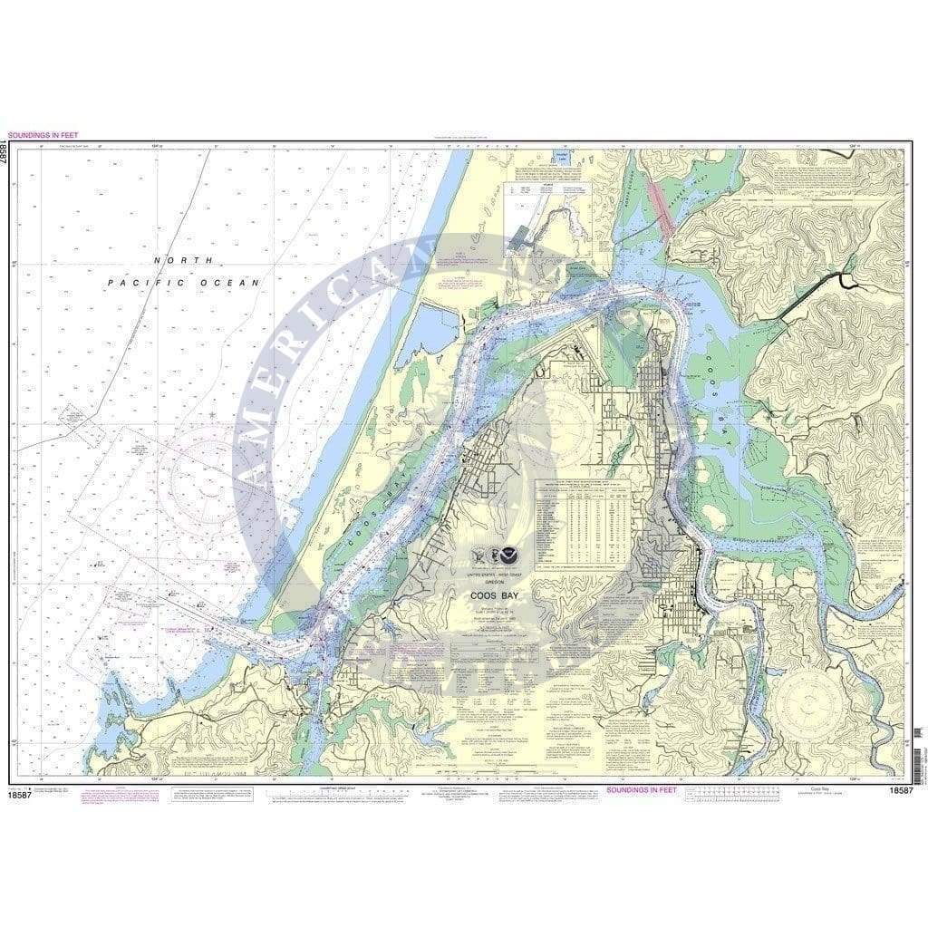 NOAA Nautical Chart 18587: Coos Bay