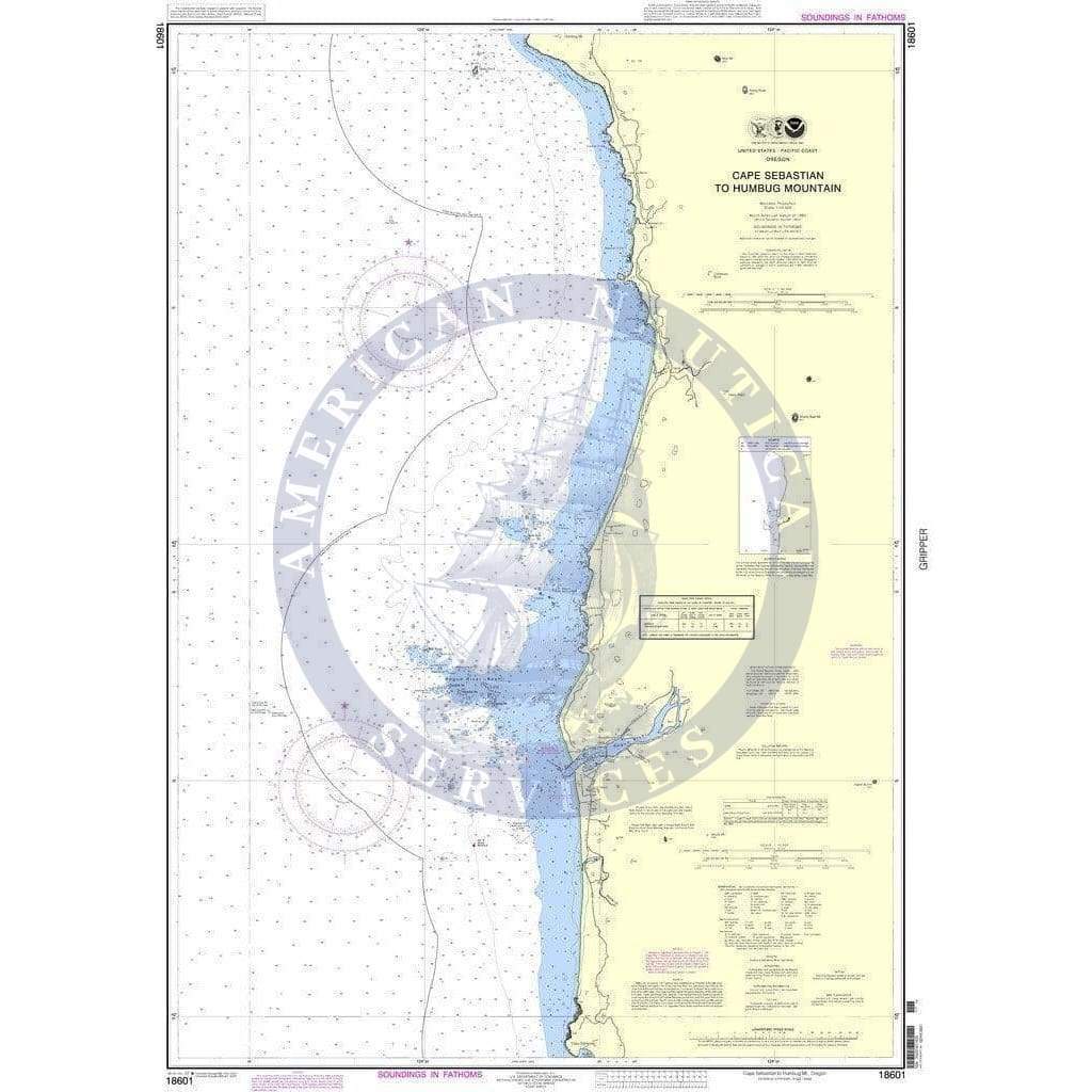 NOAA Nautical Chart 18601: Cape Sebastian to Humbug Mountain