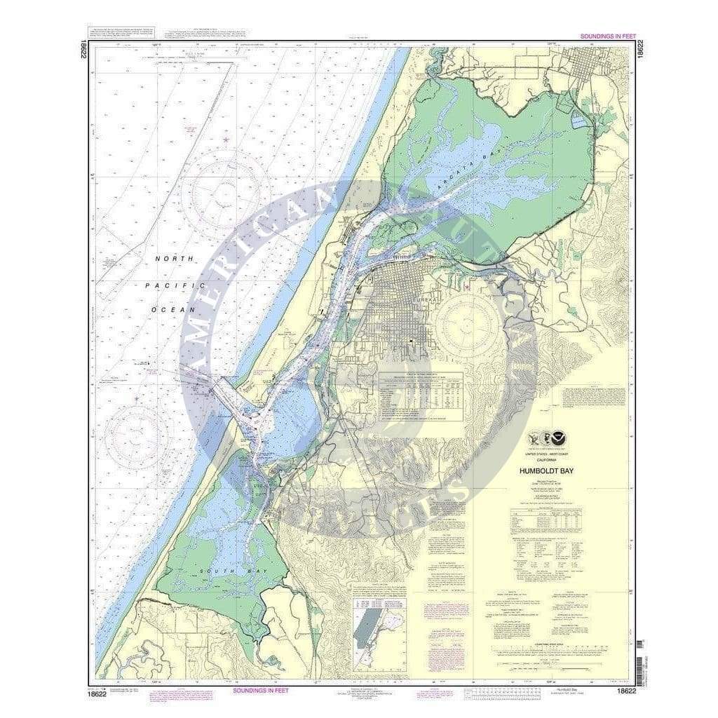 NOAA Nautical Chart 18622: Humboldt Bay