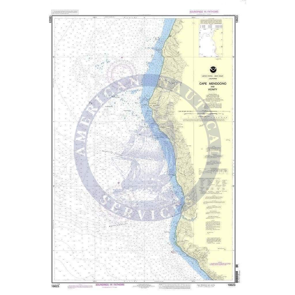 NOAA Nautical Chart 18623: Cape Mendocino and vicinity