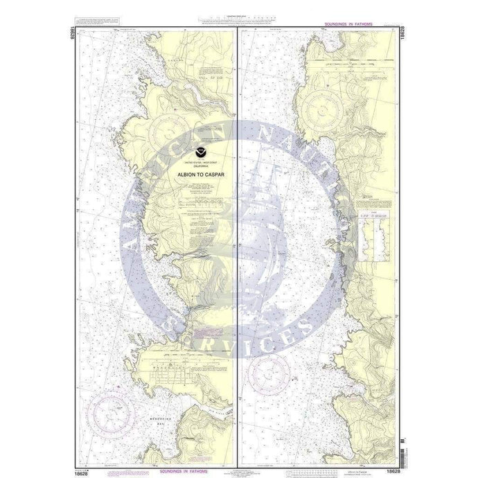 NOAA Nautical Chart 18628: Albion to Caspar
