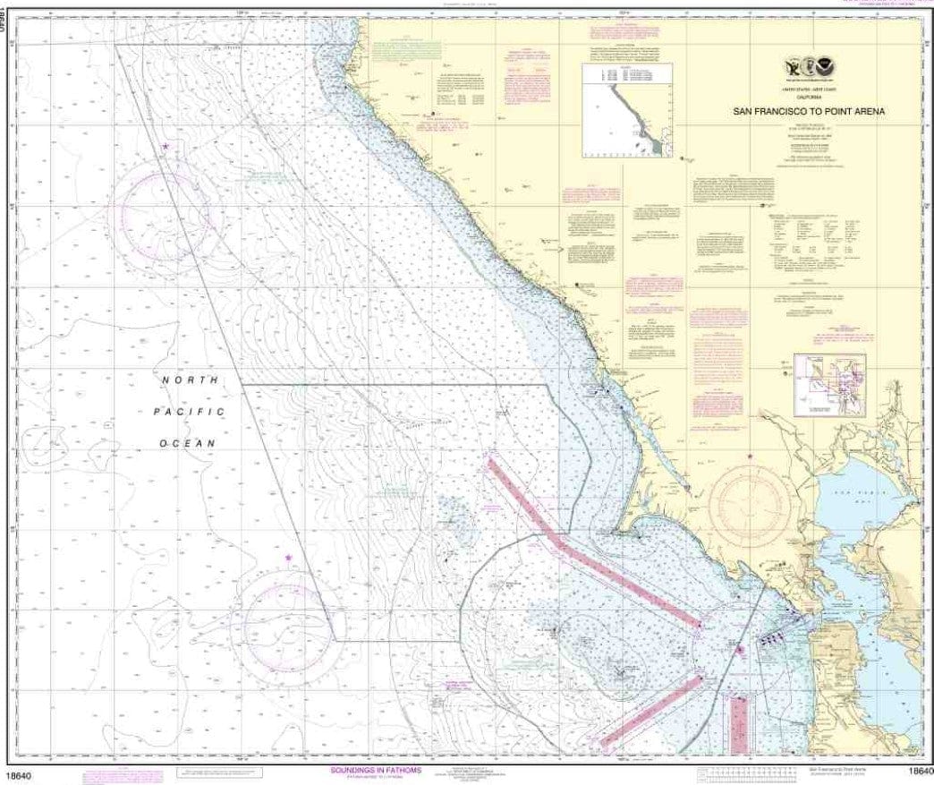 NOAA Nautical Chart 18640: San Francisco to Point Arena