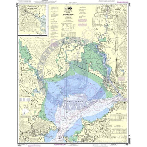 NOAA Nautical Chart 18654: San Pablo Bay - Amnautical