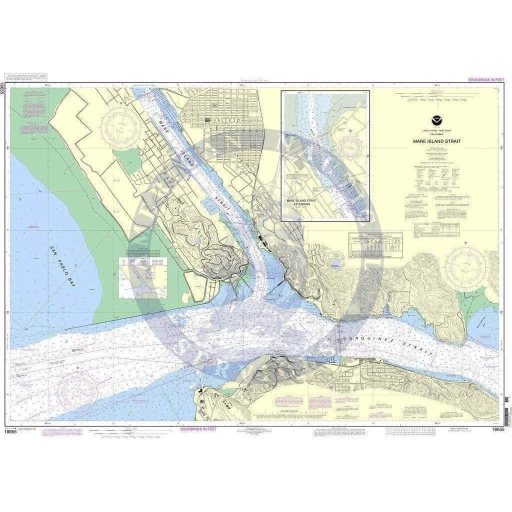 NOAA Nautical Chart 18655: Mare Island Strait