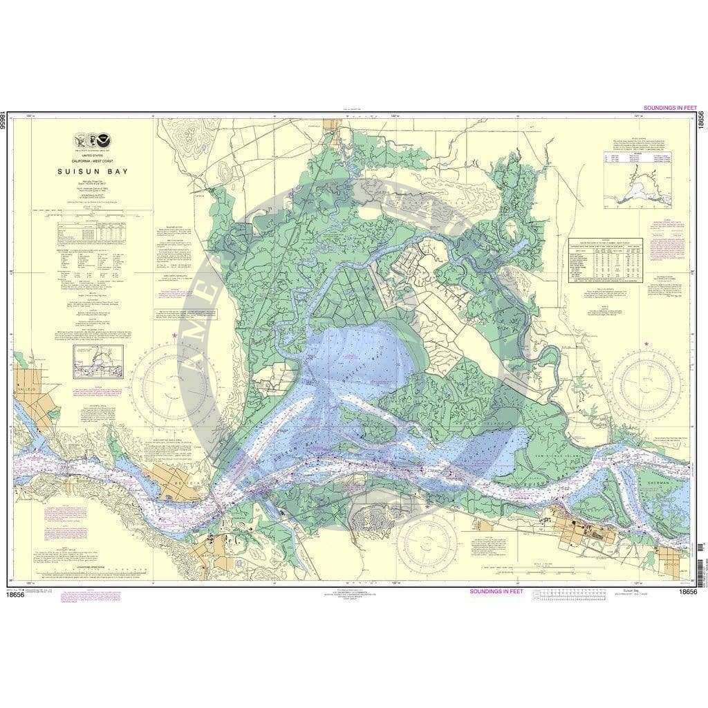 NOAA Nautical Chart 18656: Suisun Bay