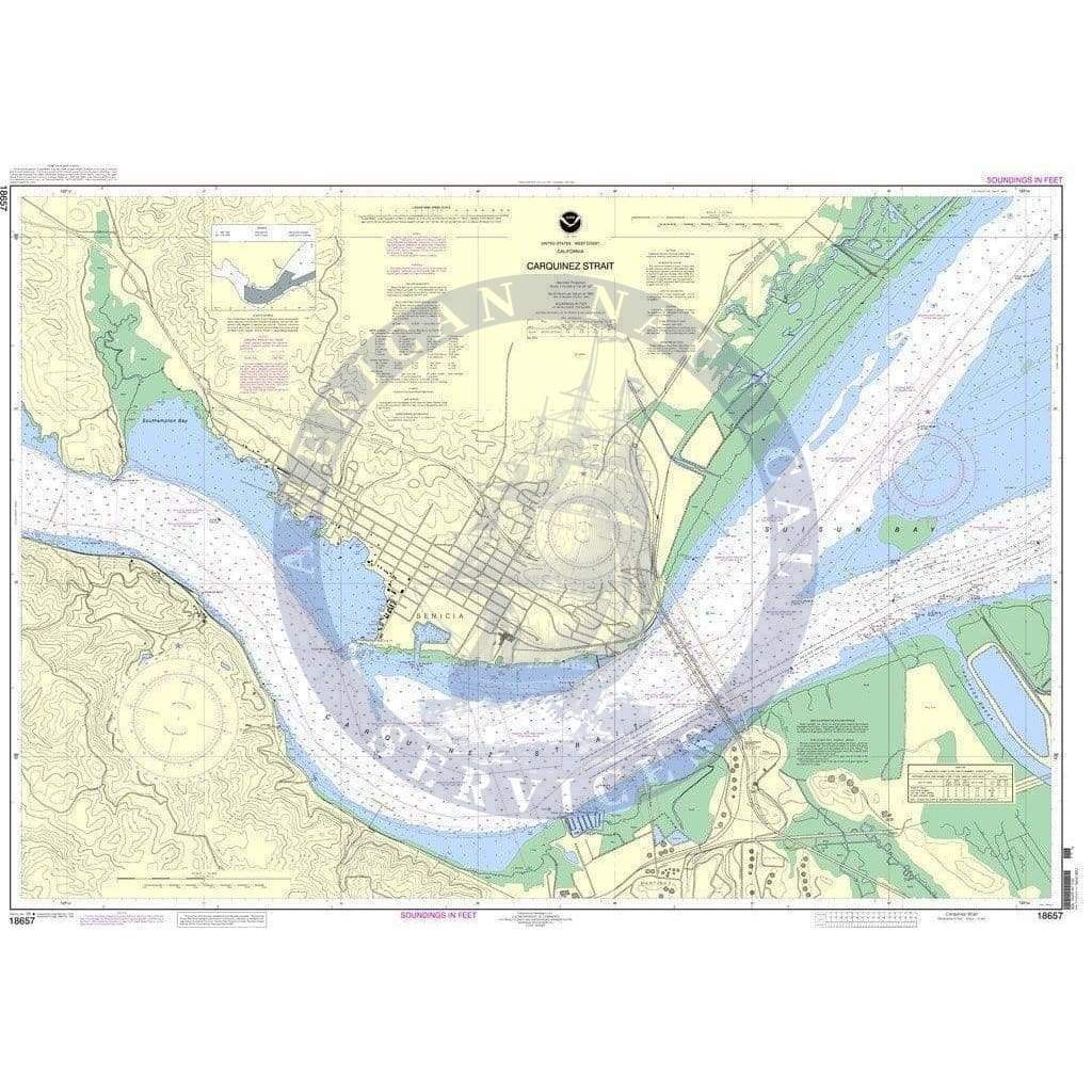 NOAA Nautical Chart 18657: Carquinez Strait