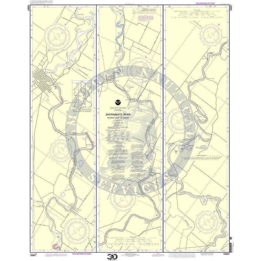 NOAA Nautical Chart 18667: Sacramento River Fourmile Bend To Colusa