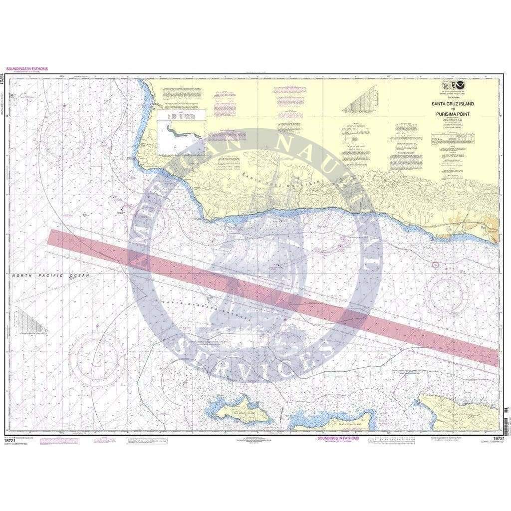 NOAA Nautical Chart 18721: Santa Cruz Island to Purisima Point