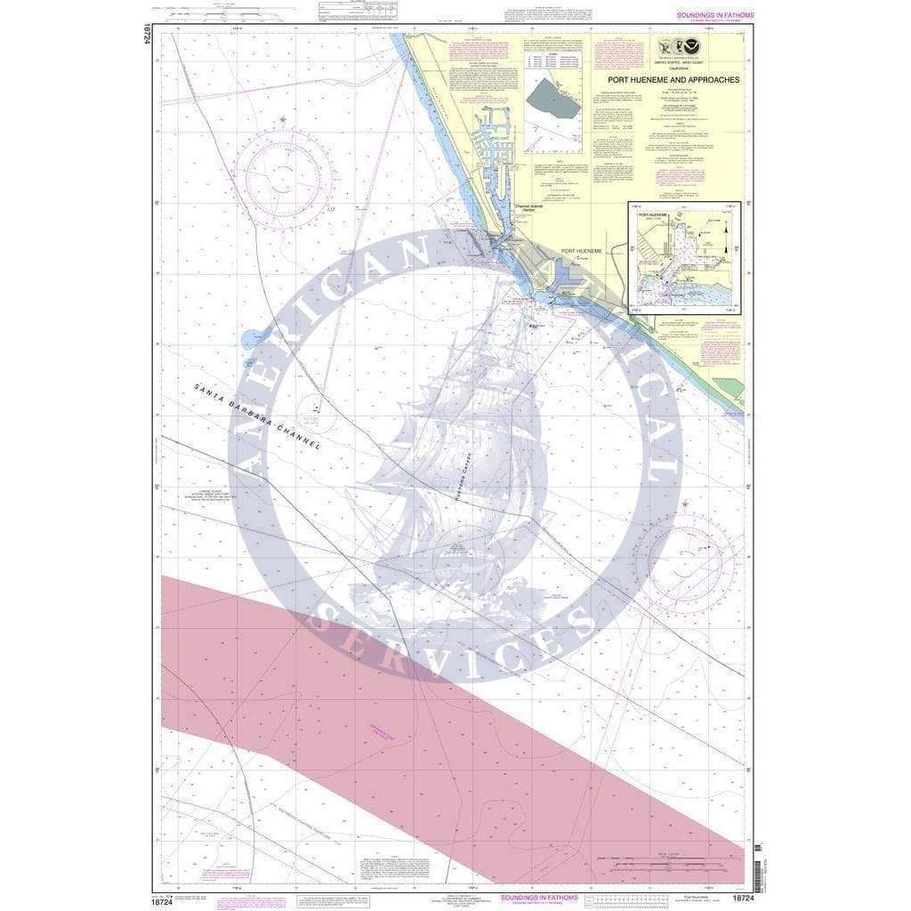 NOAA Nautical Chart 18724: Port Hueneme And Approaches;Port Hueneme