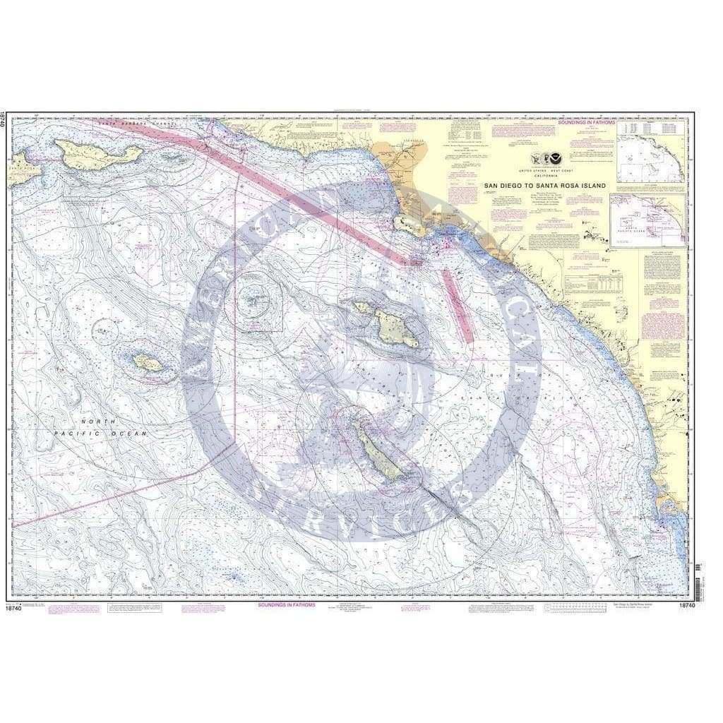 NOAA Nautical Chart 18740: San Diego to Santa Rosa Island