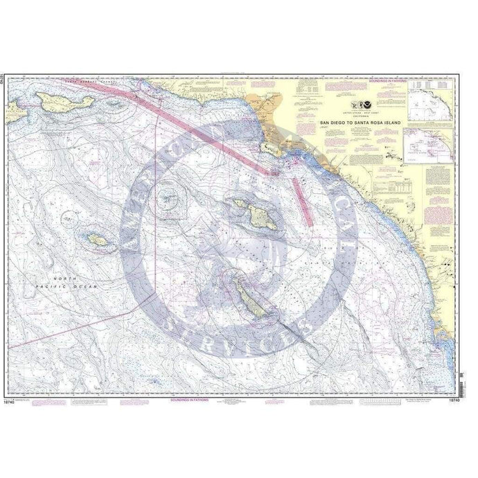 NOAA Nautical Chart 18740: San Diego to Santa Rosa Island
