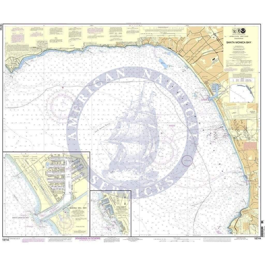 NOAA Nautical Chart 18744: Santa Monica Bay;King Harbor