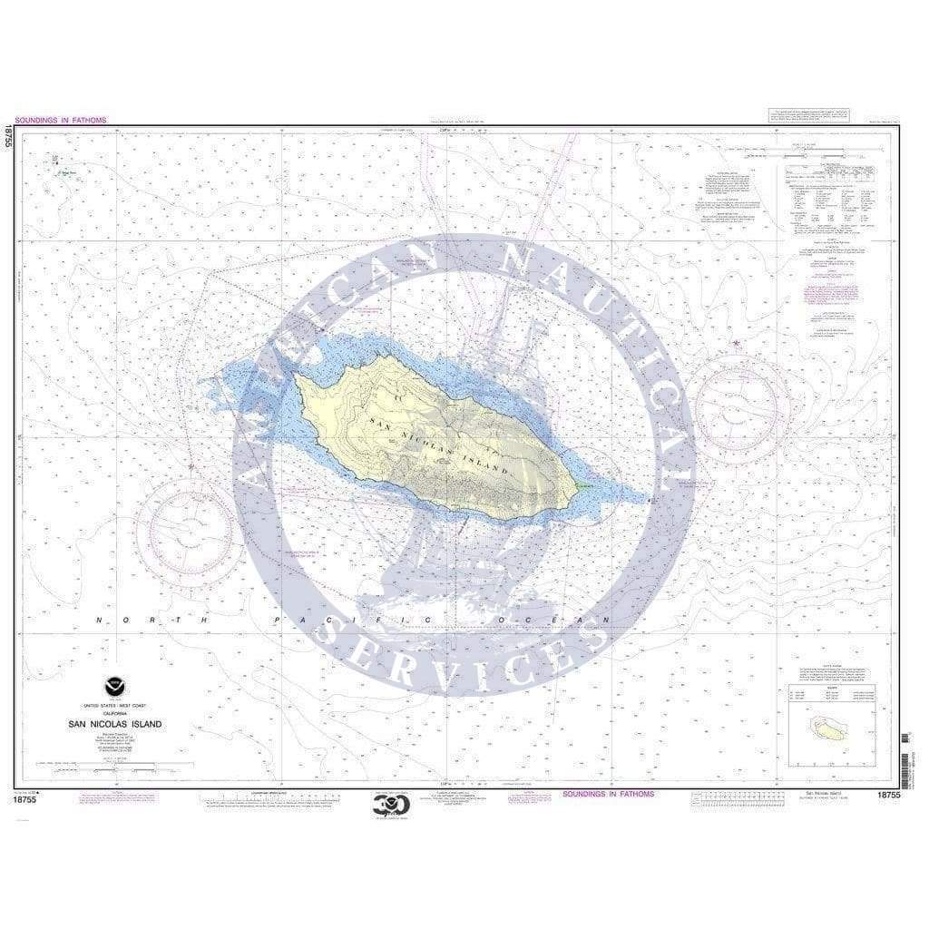 NOAA Nautical Chart 18755: San Nicolas Island