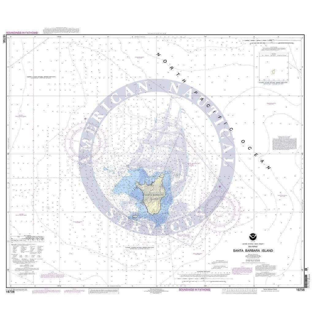 NOAA Nautical Chart 18756: Santa Barbara Island