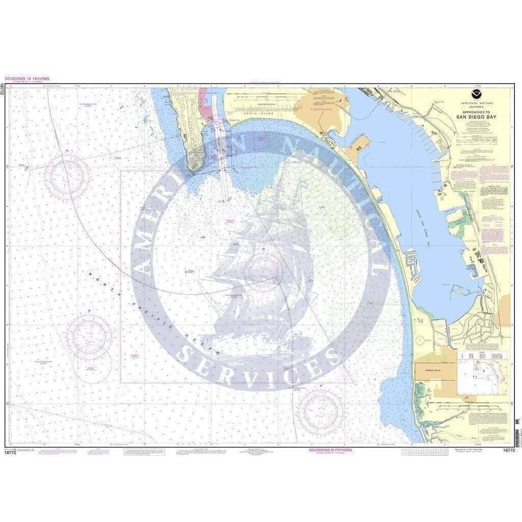 NOAA Nautical Chart 18772: Approaches to San Diego Bay