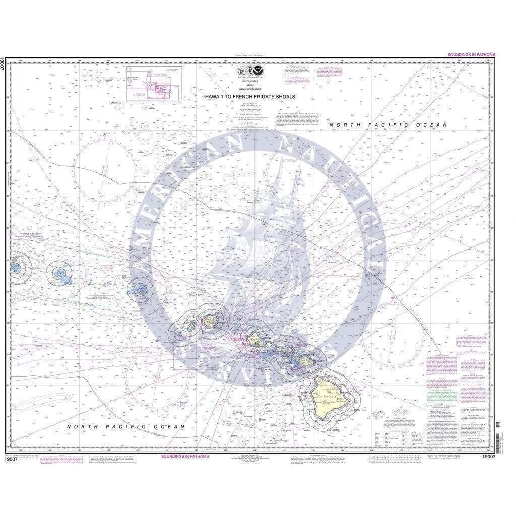 NOAA Nautical Chart 19007: Hawai'i to French Frigate Shoals