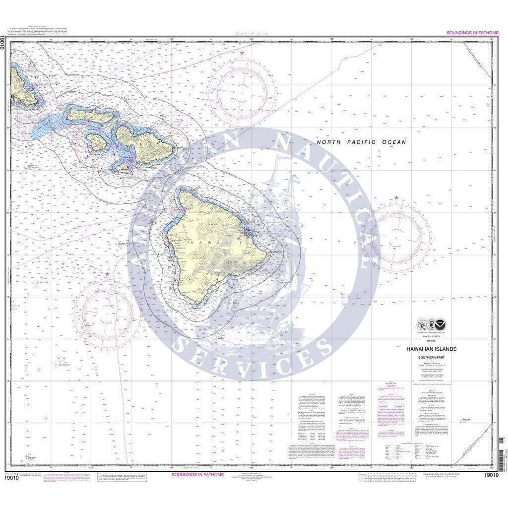 NOAA Nautical Chart 19010: Hawai'ian Islands southern part