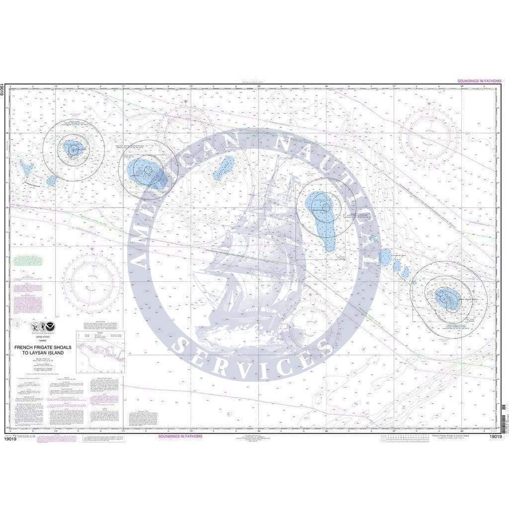 NOAA Nautical Chart 19019: French Frigate Shoals to Laysan Island