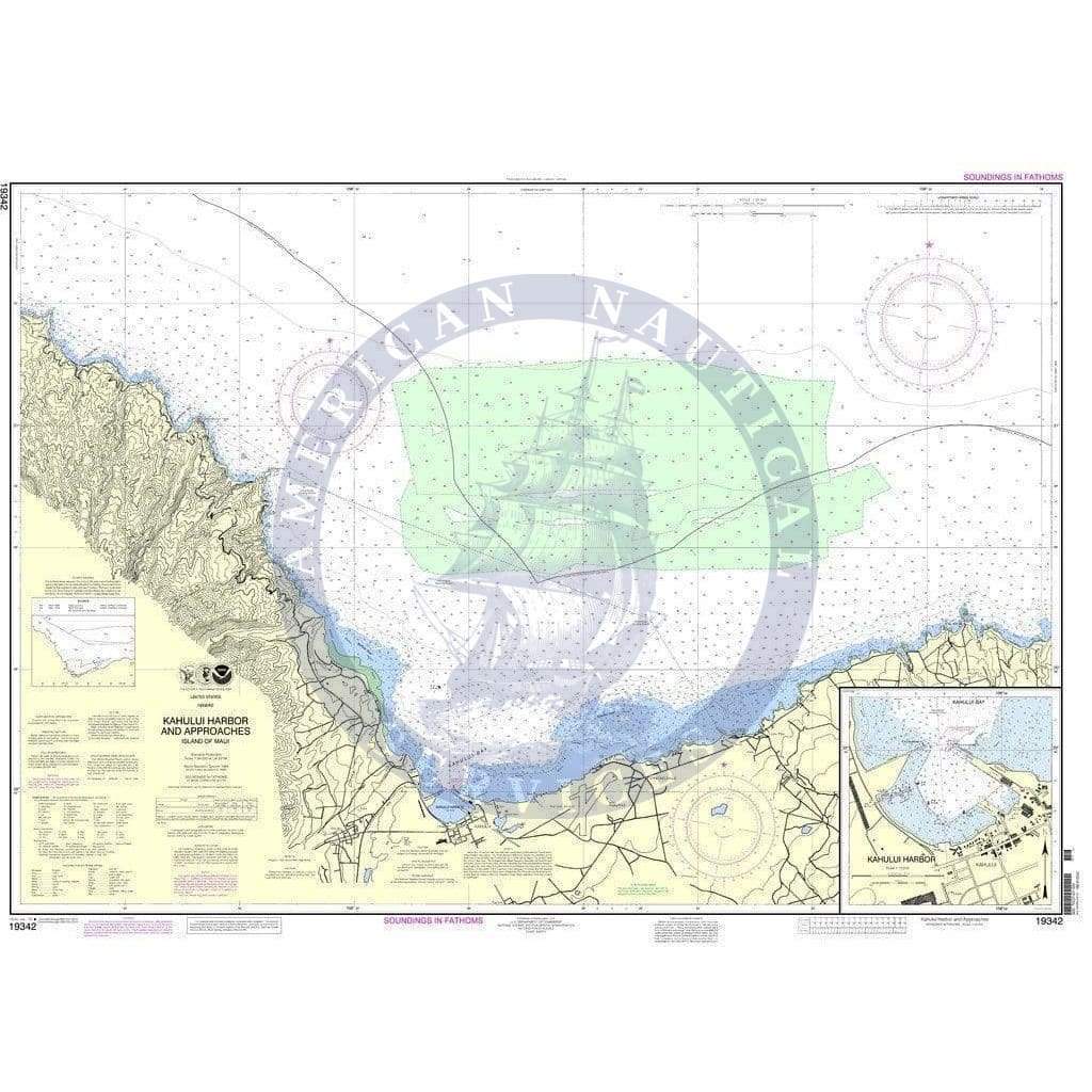 NOAA Nautical Chart 19342: Kahului Harbor and approaches;Kahului Harbor