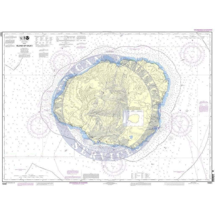NOAA Nautical Chart 19381: Island of Kaua'i
