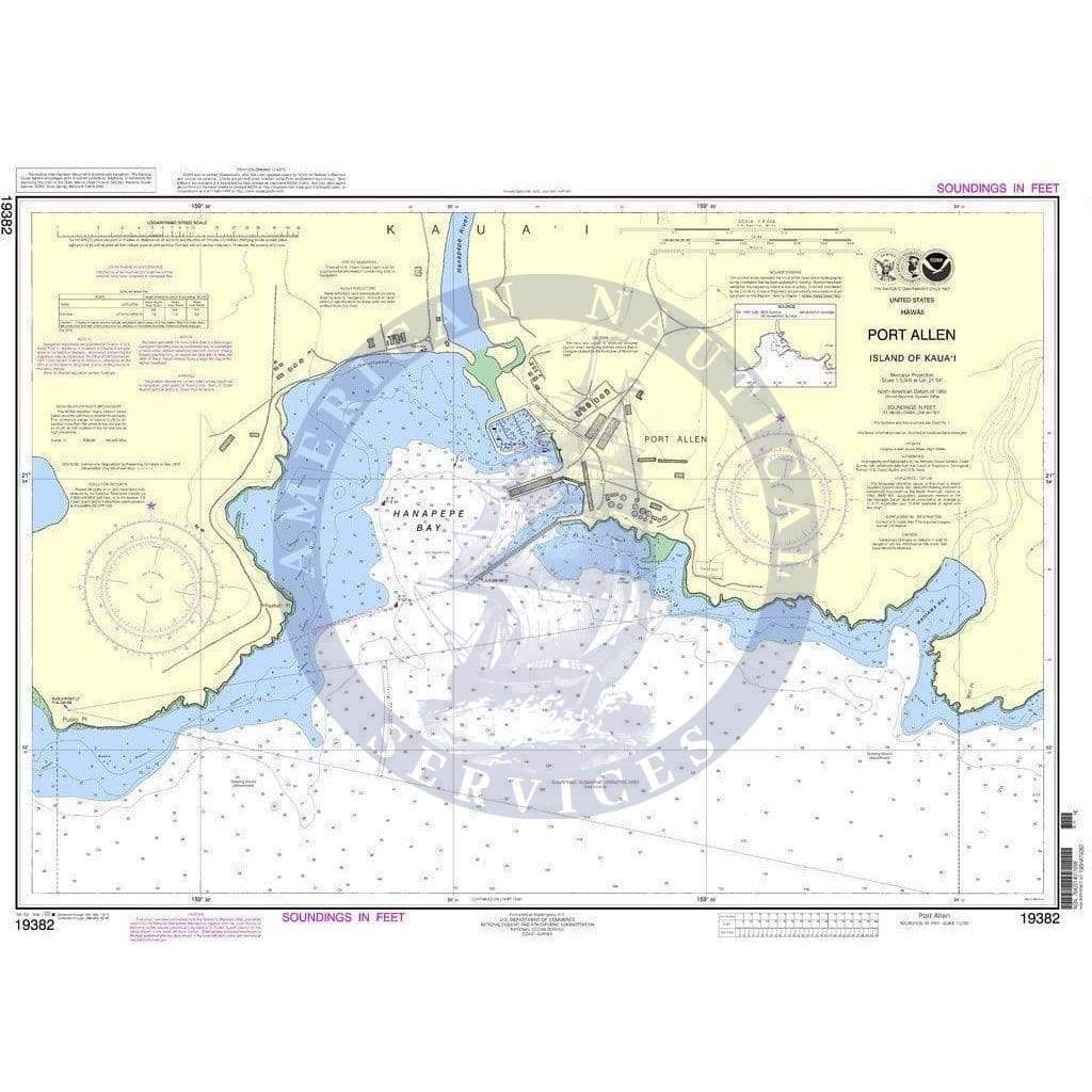 NOAA Nautical Chart 19382: Port Allen Island of Kaua'i