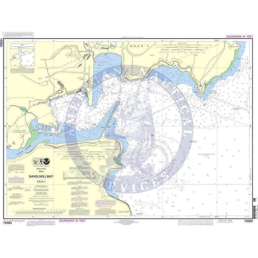 NOAA Nautical Chart 19383: Kaua'i Nawiliwili Bay