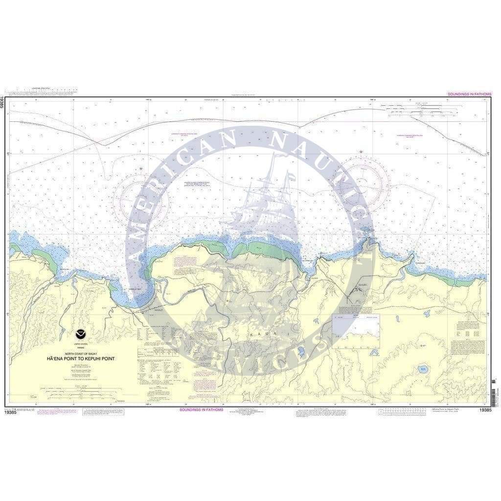 NOAA Nautical Chart 19385: North Coast of Kaua'i HÃ¤'ena Point to Kepuhi Point