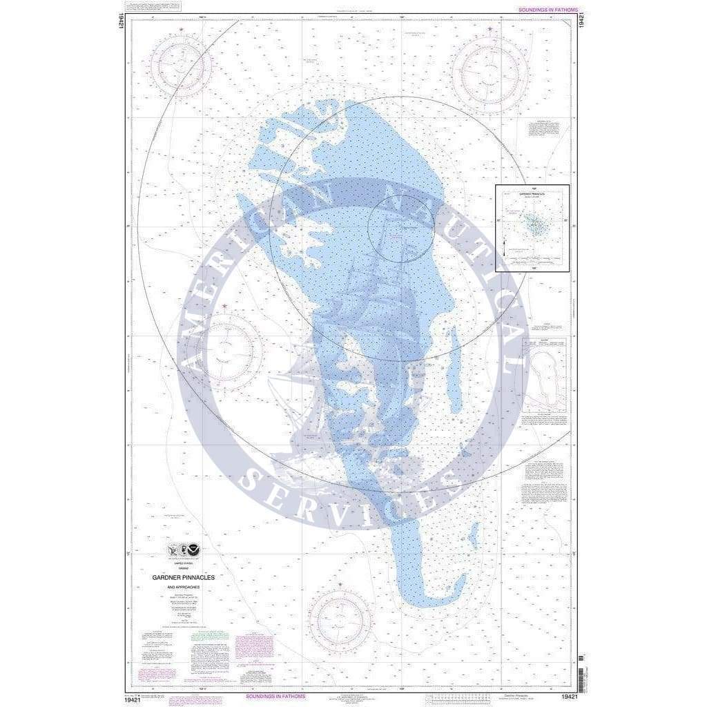 NOAA Nautical Chart 19421: Gardner Pinnacles and approaches;Gardner Pinnacles