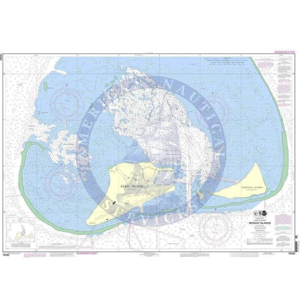 NOAA Nautical Chart 19482: Hawai'ian Islands Midway Islands