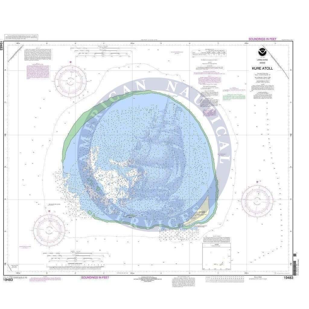 NOAA Nautical Chart 19483: Hawai'i Kure Atoll