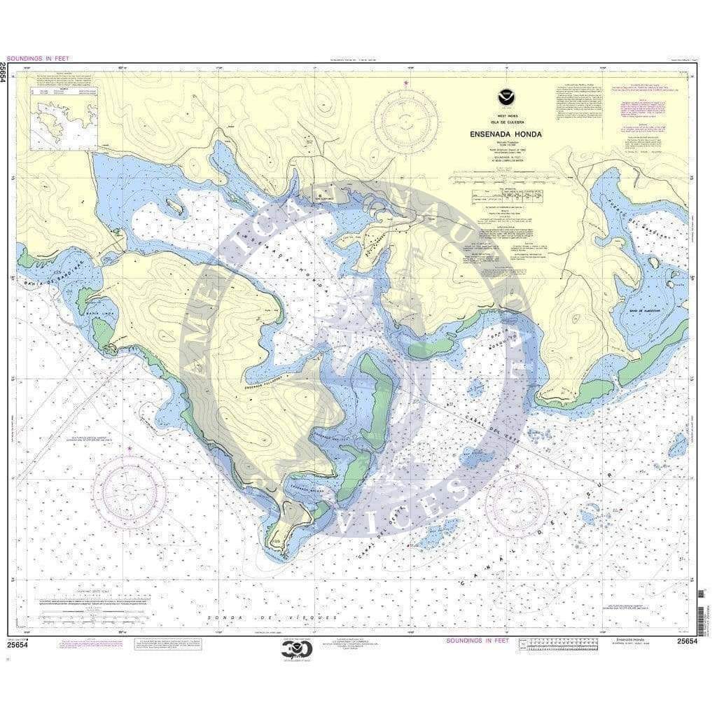 NOAA Nautical Chart 25654: Ensenada Honda