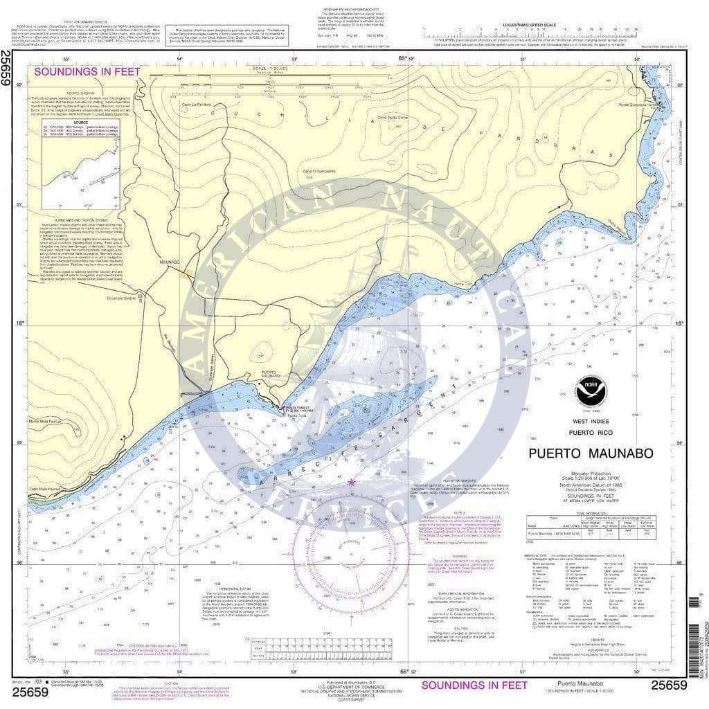NOAA Nautical Chart 25659: Puerto Maunabo
